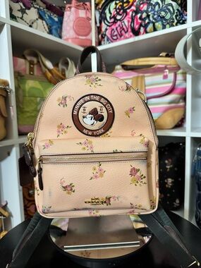 Coach Minnie In The Big City Floral Mini Backpack
